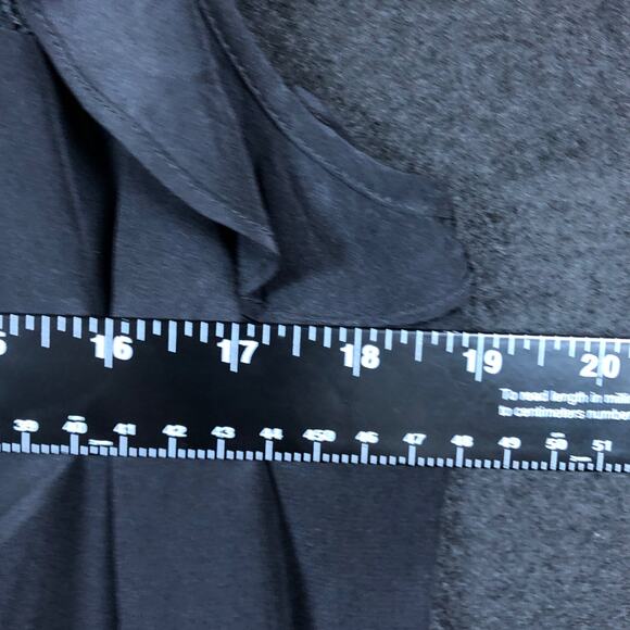 Express Womens Blouse Black 100% Silk Lace Accent Halter Tank Lightweight Large - Picture 8 of 12